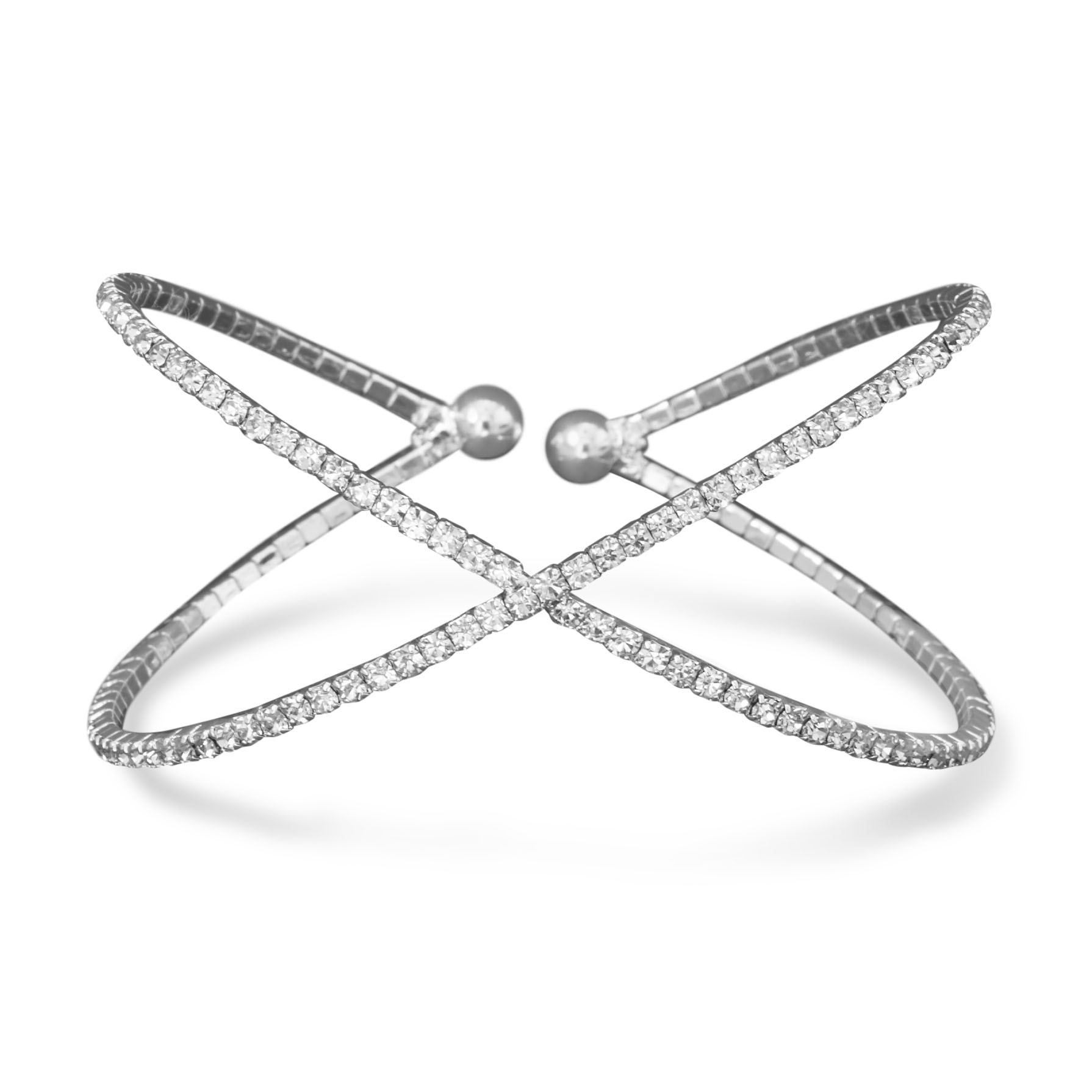 Criss Cross X Crystal Memory Bracelet